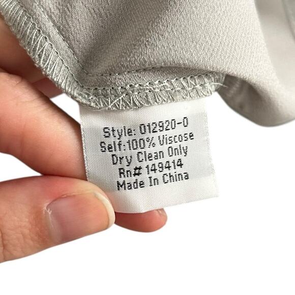 Johnny Was Calme Gray Double Tassel Long Sleeve Peasant Top Womens Size Large - Picture 3 of 4